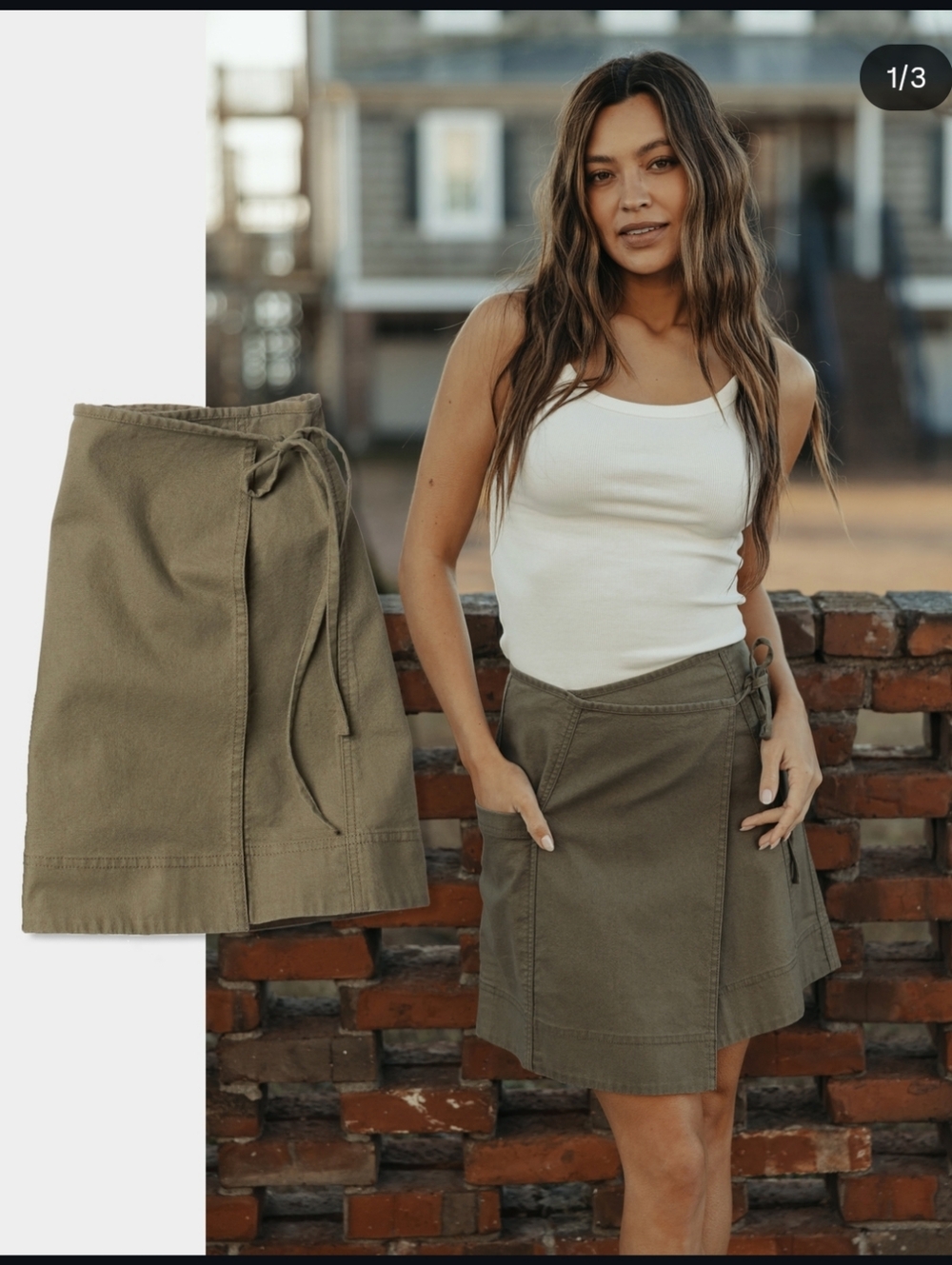 The Normal Brand Scout Wrap Skirt Size Medium